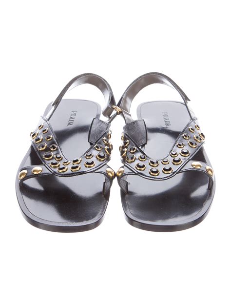 prada crystal embellished sandals|crystal embellished slide sandals.